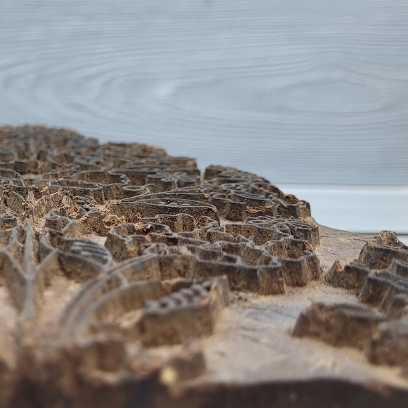 🇮🇳 India Wooden Fabric Printing Block 🇮🇳 Vintage 🇮🇳 Shesham Wood - Antique - Picture 12 of 12